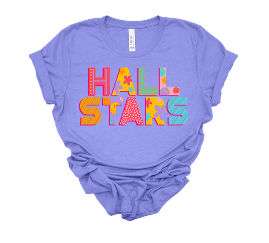 Hall 🌟 spotty smiley tee | heather lapis