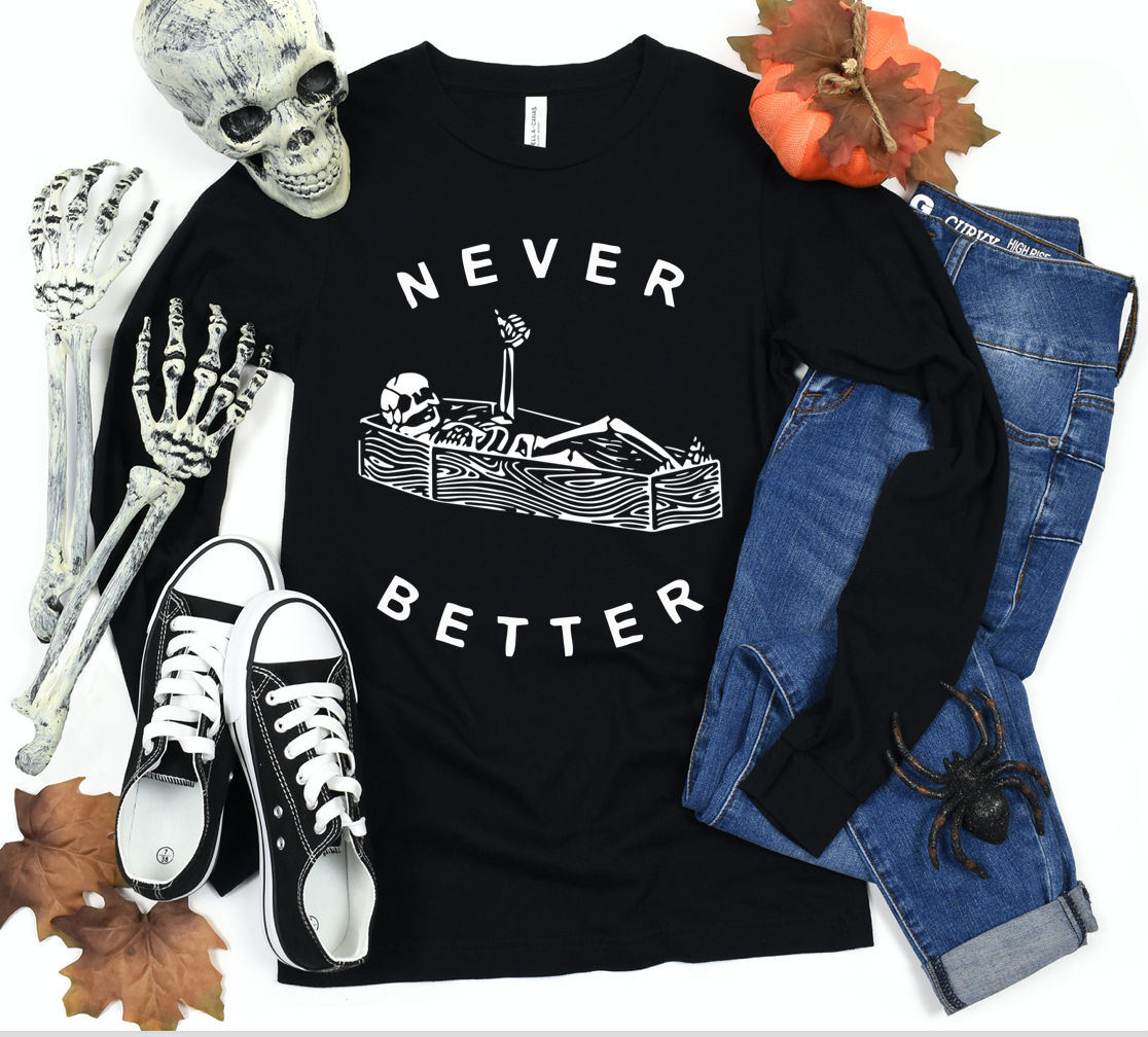 never better smelly tee | black