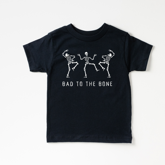 white bad to the bone tee | black