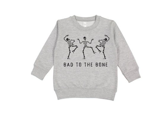 bad to the bone sweatshirt | athletic heather