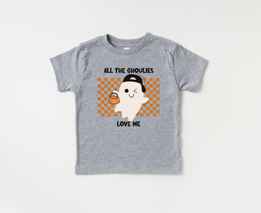 all the ghoulies love me  tee | heather deep gray