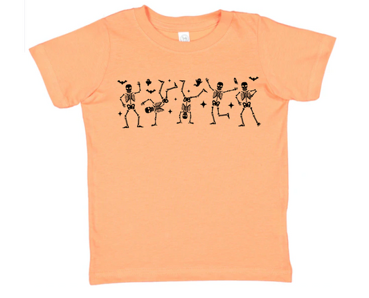 dancing skellies tee | papaya