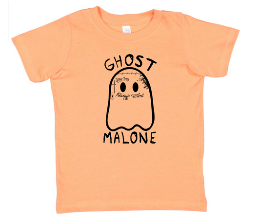 ghost malone tee | papaya