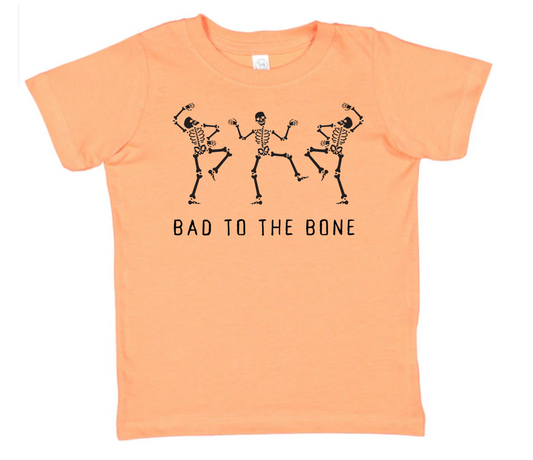 bad to the bone tee | papaya