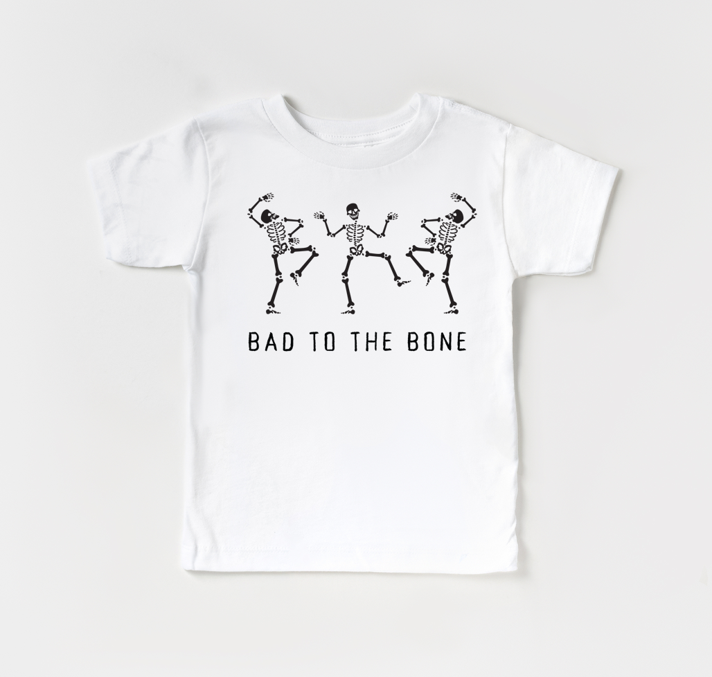 black bad to the bone tee | white