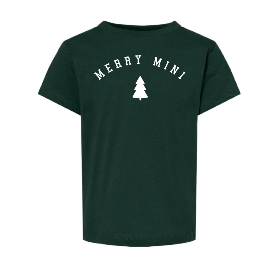 merry mini puff tee | forest green