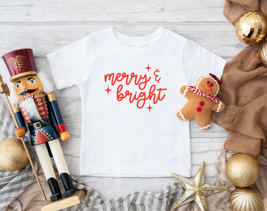 Merry & Bright tee | white