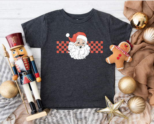 red checkered santa | dark grey