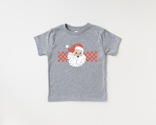 red checkered santa | light grey