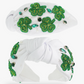 four leafed clover headband | white