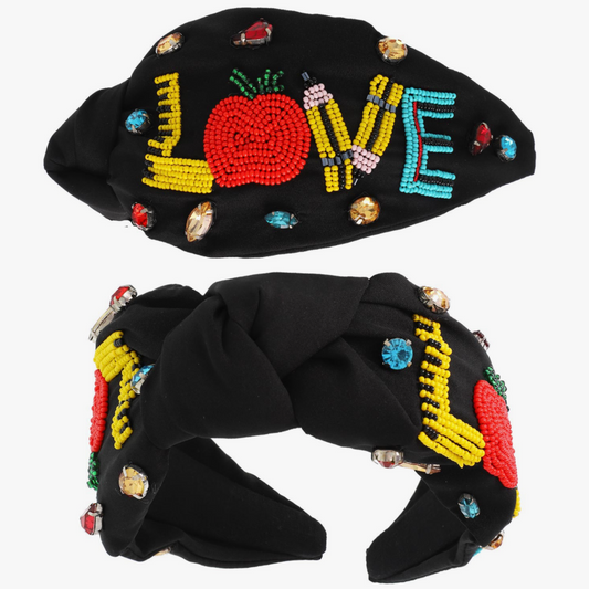 school love headband | black