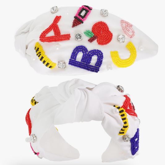 ABC headband | white