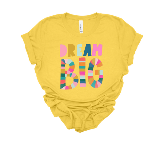 dream big tee | heather yellow | adult