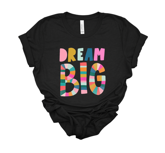 dream big tee | heather black | adult