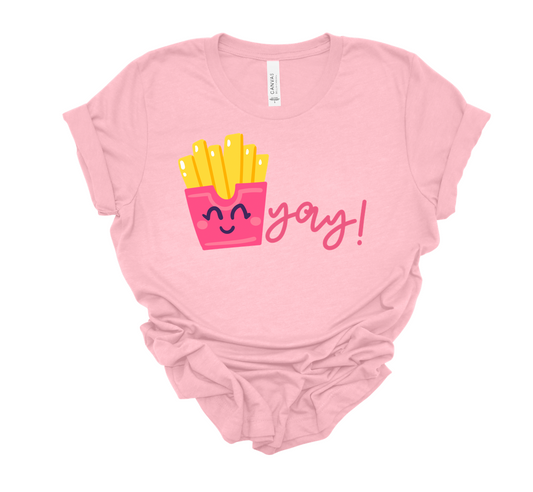 FRY yay! tee | heather pink