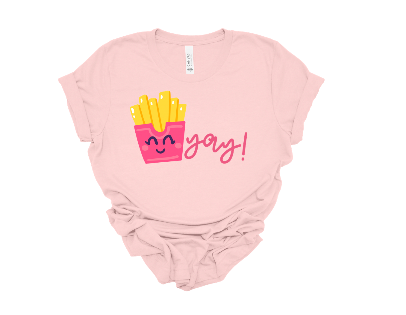 FRY yay! tee | soft pink