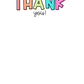 bright spotty thank you notepad