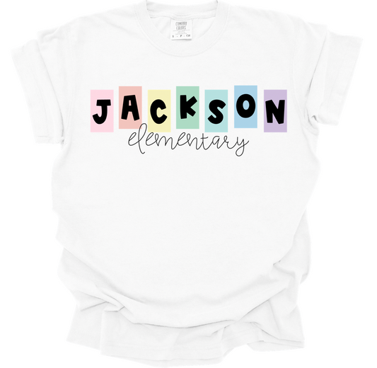 colorful block jackson - black | white