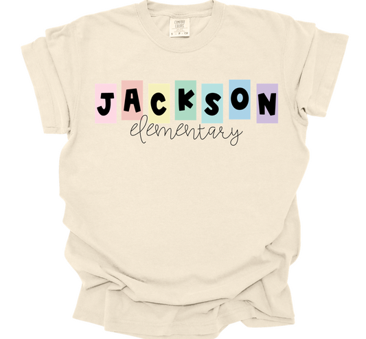 colorful block jackson - black | ivory