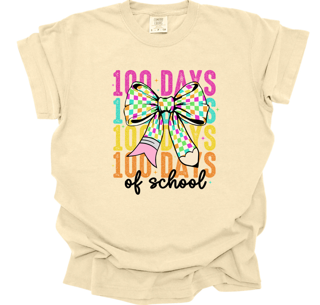 100th day coquette bow | banana comfort color