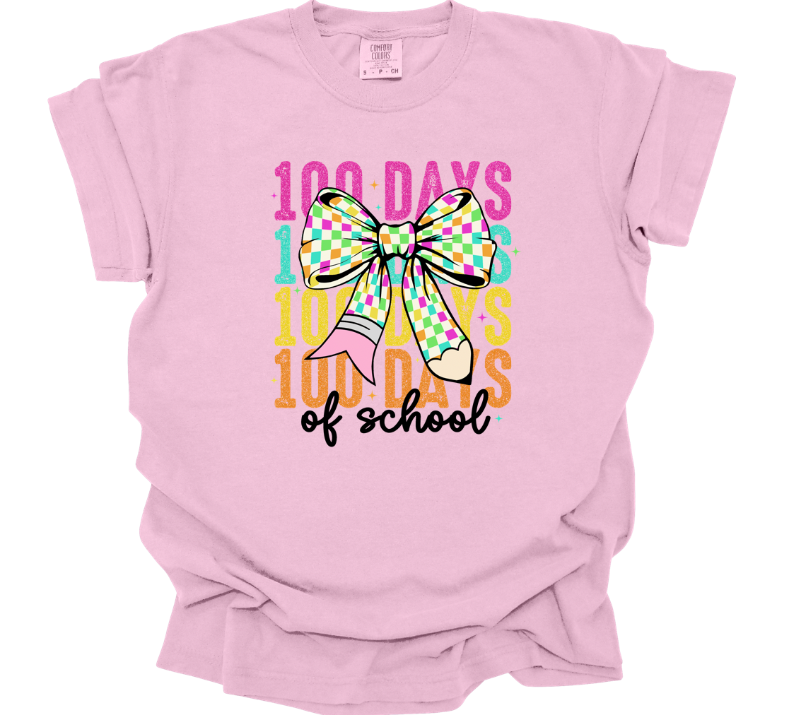 100th day coquette bow | cherry blossom comfort color