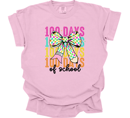 100th day coquette bow | cherry blossom comfort color