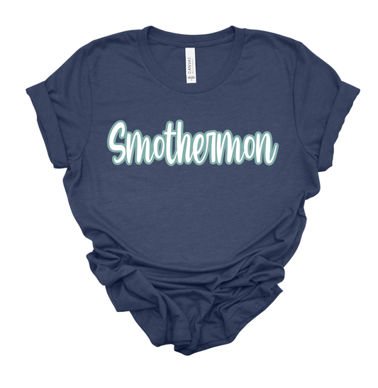 smothermon #1 | bella canvas heather navy