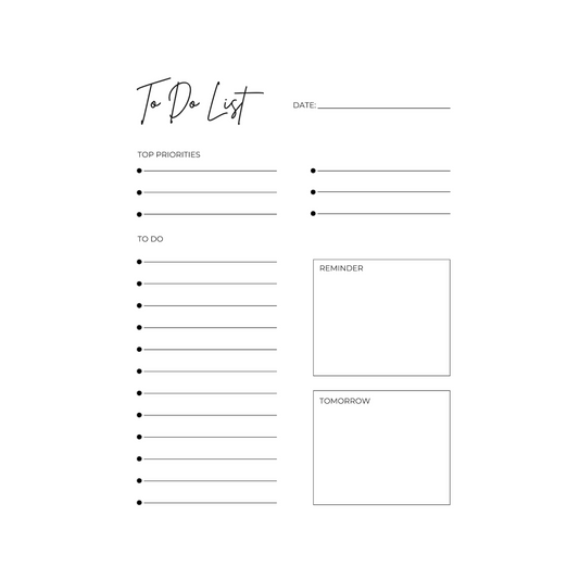 daily to-do list notepad