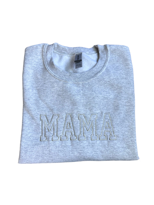 Monochromatic Varsity Mama Sweatshirt