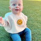Smiley Patch Sweatshirt | Ecru