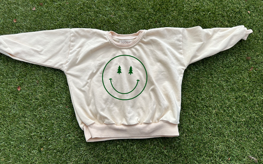 Christmas Tree Smiley Sweatshirt