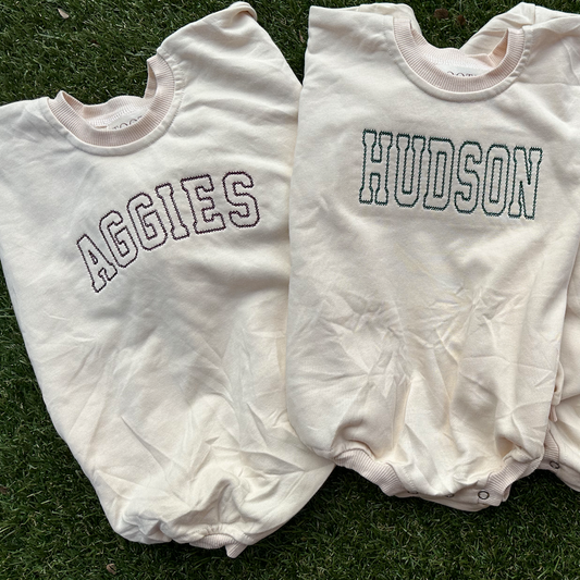 Embroidered Personalized Bubble Romper