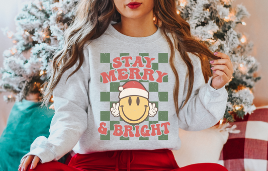 Checkered Stay Merry & Bright