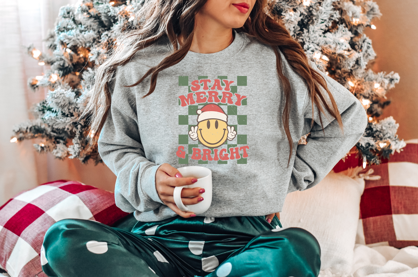 Checkered Stay Merry & Bright