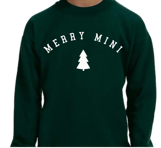 merry mini puff sweatshirt | forest green