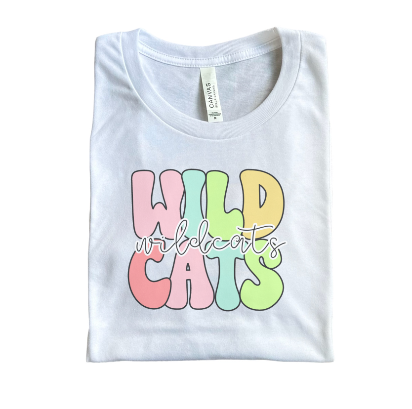 groovy bright wildcats | white