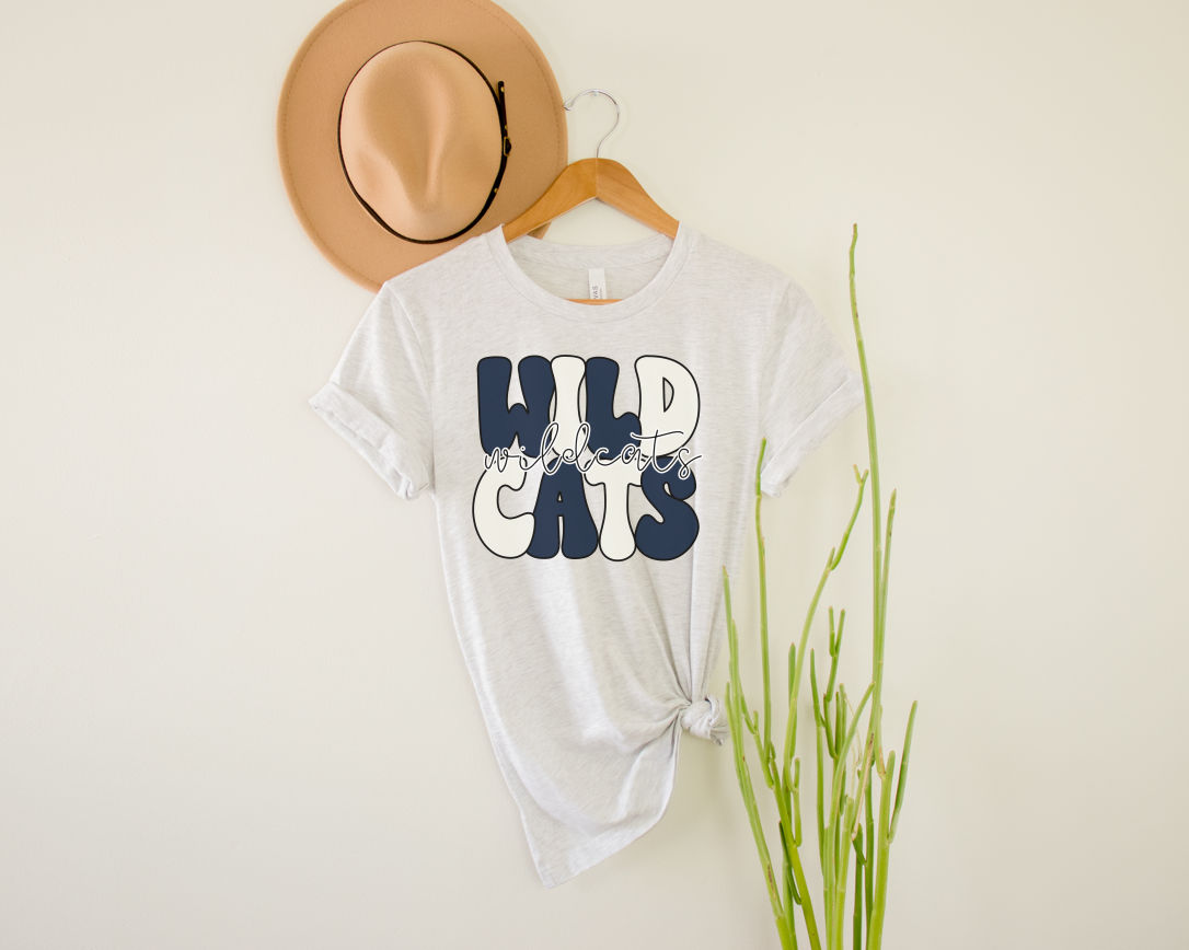 groovy navy wildcats tee | ash