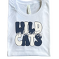 groovy navy wildcats tee | white