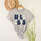 groovy navy wildcats tee | grey