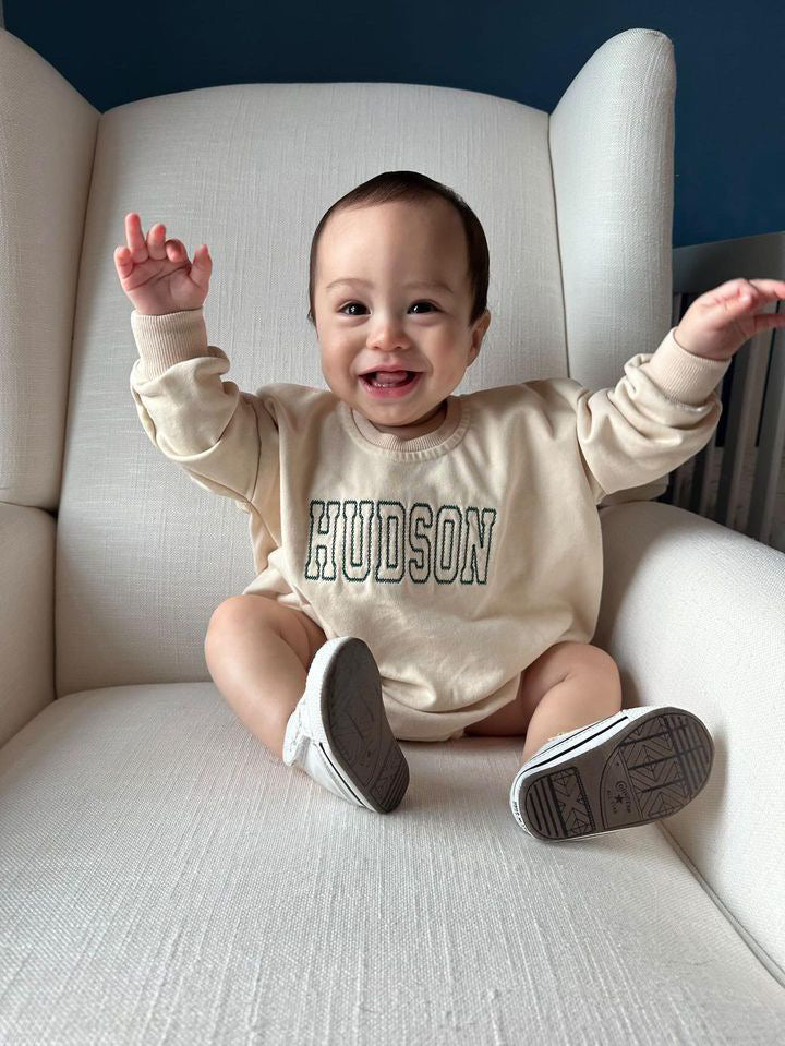 Embroidered Personalized Bubble Romper
